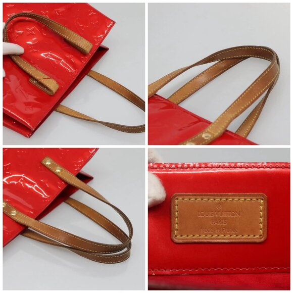 LOUIS VUITTON Monogram Vernis Reade MM Hand Bag Red Rouge M91086 LV Auth ti3239 - Picture 16 of 16
